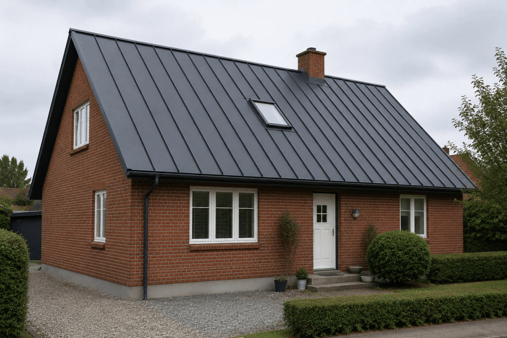 ståltag er ret almindeligt grundet prisen og holdbarheden